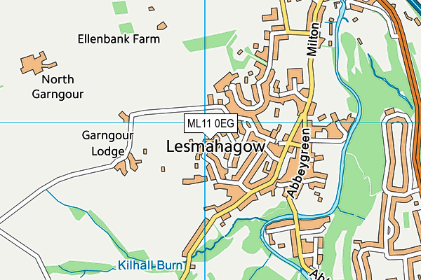 ML11 0EG map - OS VectorMap District (Ordnance Survey)