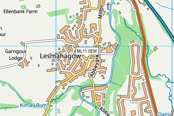 ML11 0EW map - OS VectorMap District (Ordnance Survey)
