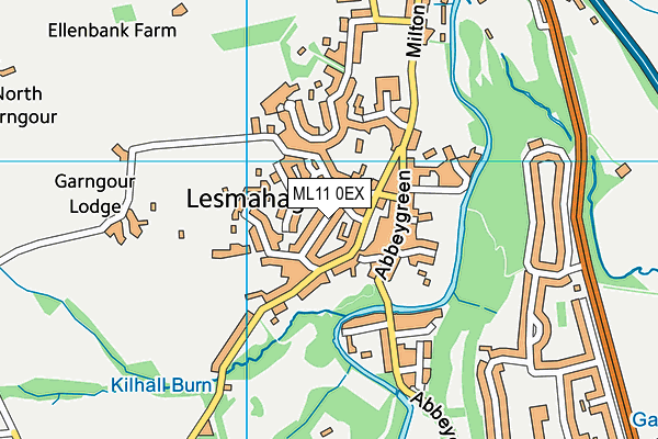 ML11 0EX map - OS VectorMap District (Ordnance Survey)
