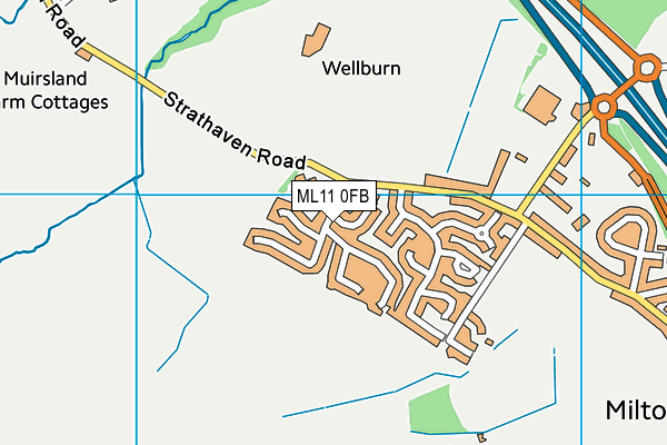 ML11 0FB map - OS VectorMap District (Ordnance Survey)