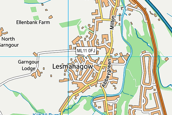 ML11 0FJ map - OS VectorMap District (Ordnance Survey)