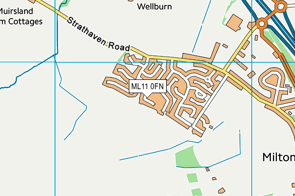 ML11 0FN map - OS VectorMap District (Ordnance Survey)