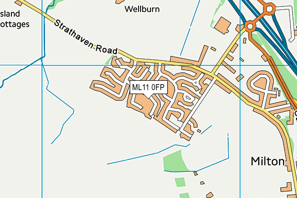 ML11 0FP map - OS VectorMap District (Ordnance Survey)