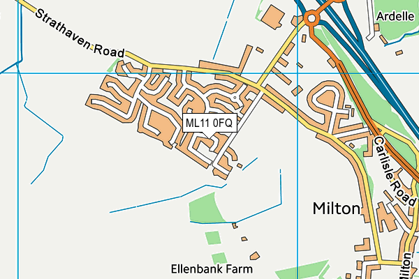ML11 0FQ map - OS VectorMap District (Ordnance Survey)