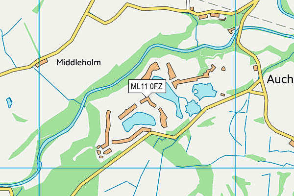 ML11 0FZ map - OS VectorMap District (Ordnance Survey)