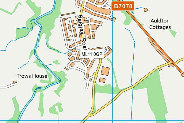 ML11 0GP map - OS VectorMap District (Ordnance Survey)