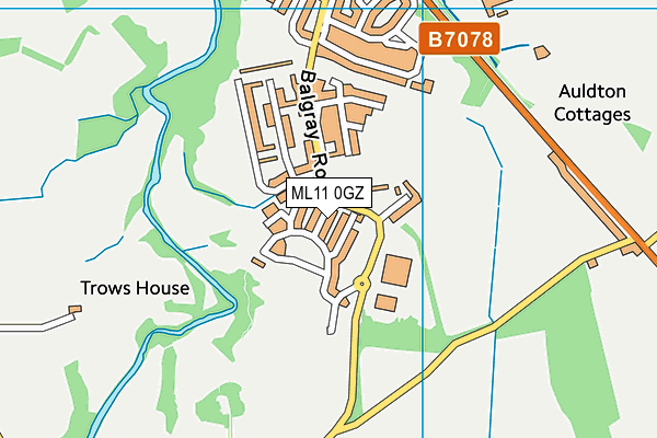 ML11 0GZ map - OS VectorMap District (Ordnance Survey)