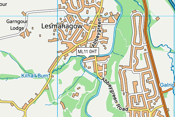 ML11 0HT map - OS VectorMap District (Ordnance Survey)