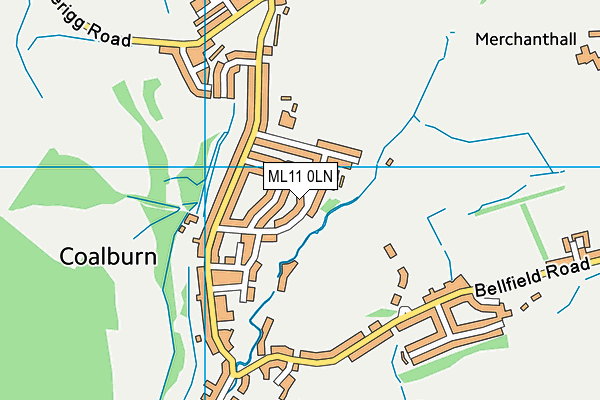 ML11 0LN map - OS VectorMap District (Ordnance Survey)