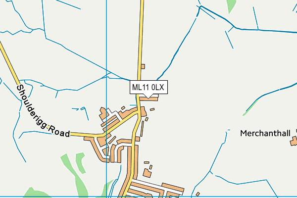 ML11 0LX map - OS VectorMap District (Ordnance Survey)
