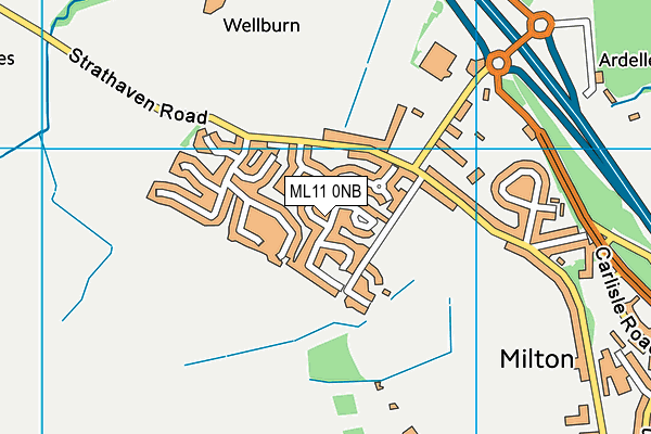 ML11 0NB map - OS VectorMap District (Ordnance Survey)