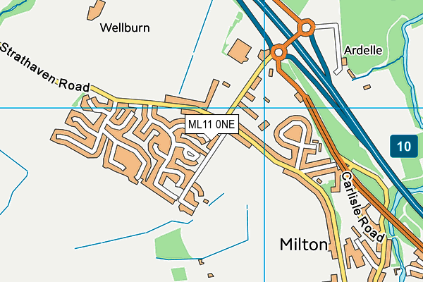 ML11 0NE map - OS VectorMap District (Ordnance Survey)