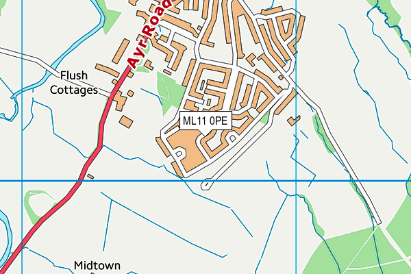 ML11 0PE map - OS VectorMap District (Ordnance Survey)