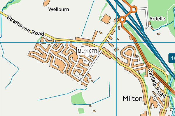 ML11 0PR map - OS VectorMap District (Ordnance Survey)