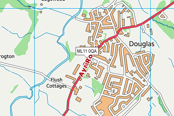 ML11 0QA map - OS VectorMap District (Ordnance Survey)