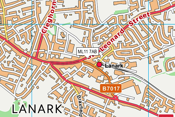 ML11 7AB map - OS VectorMap District (Ordnance Survey)