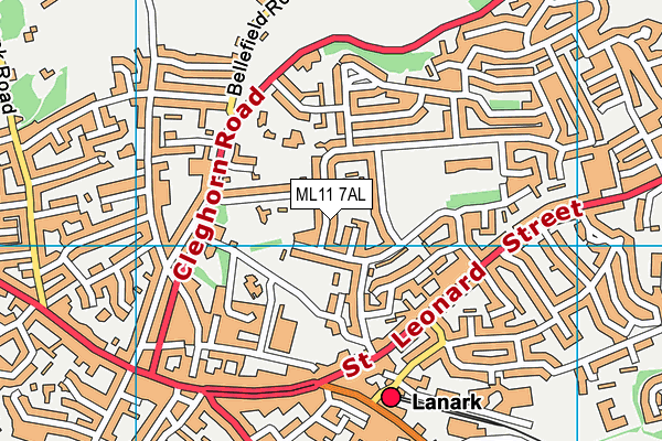 ML11 7AL map - OS VectorMap District (Ordnance Survey)