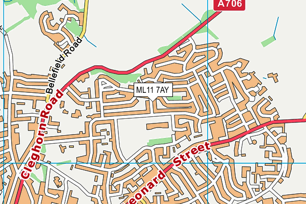 ML11 7AY map - OS VectorMap District (Ordnance Survey)
