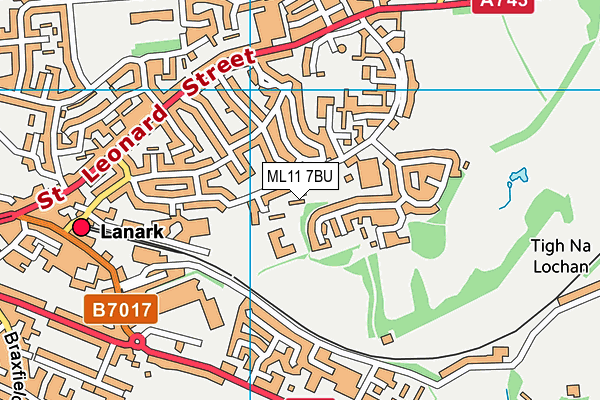 ML11 7BU map - OS VectorMap District (Ordnance Survey)