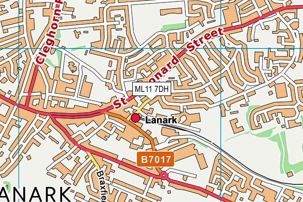 ML11 7DH map - OS VectorMap District (Ordnance Survey)