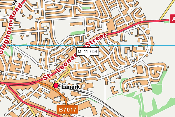 ML11 7DS map - OS VectorMap District (Ordnance Survey)