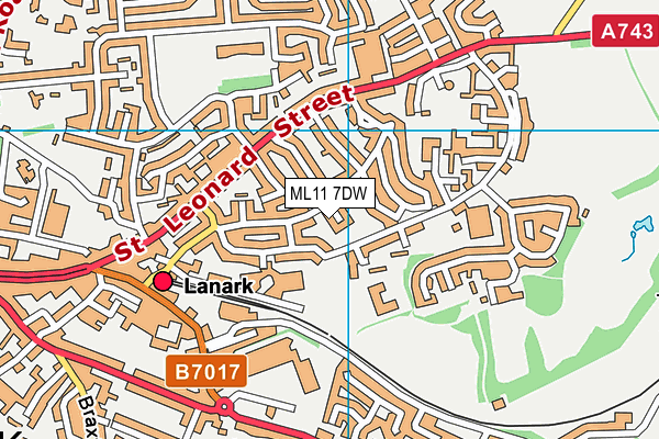 ML11 7DW map - OS VectorMap District (Ordnance Survey)