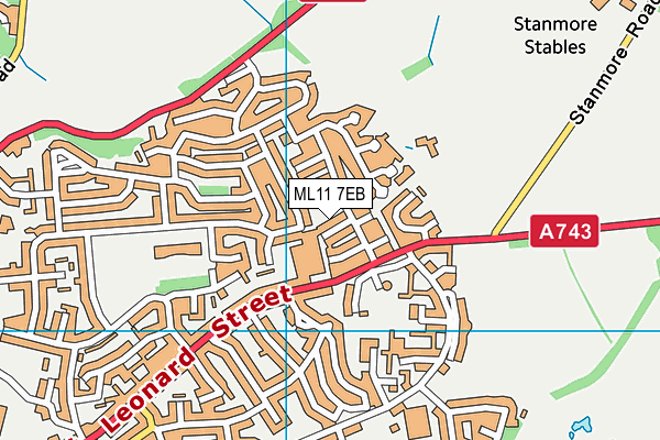 ML11 7EB map - OS VectorMap District (Ordnance Survey)