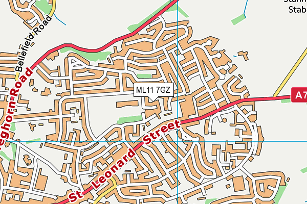 ML11 7GZ map - OS VectorMap District (Ordnance Survey)