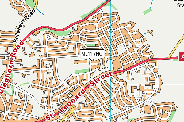 ML11 7HG map - OS VectorMap District (Ordnance Survey)