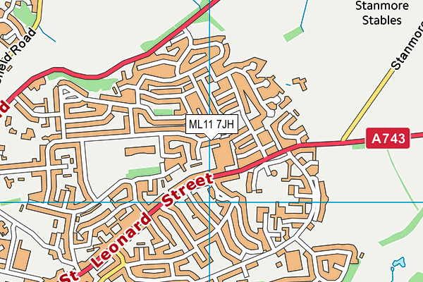 ML11 7JH map - OS VectorMap District (Ordnance Survey)