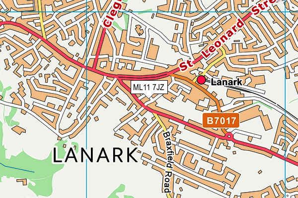 ML11 7JZ map - OS VectorMap District (Ordnance Survey)