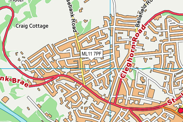 ML11 7PF map - OS VectorMap District (Ordnance Survey)