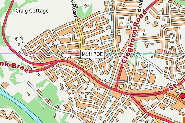 ML11 7QE map - OS VectorMap District (Ordnance Survey)