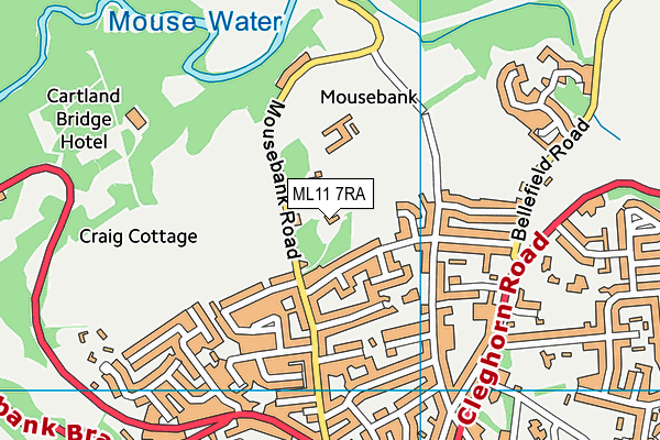 ML11 7RA map - OS VectorMap District (Ordnance Survey)