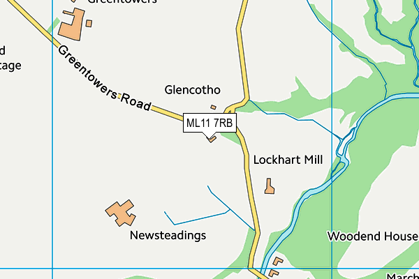 ML11 7RB map - OS VectorMap District (Ordnance Survey)