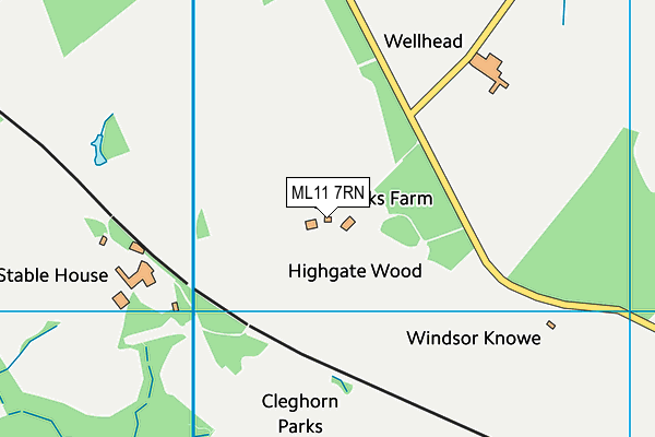 ML11 7RN map - OS VectorMap District (Ordnance Survey)