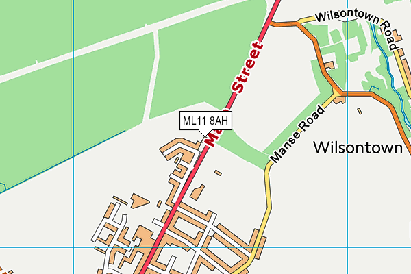 ML11 8AH map - OS VectorMap District (Ordnance Survey)