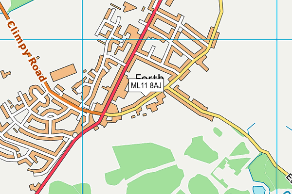ML11 8AJ map - OS VectorMap District (Ordnance Survey)