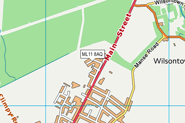 ML11 8AQ map - OS VectorMap District (Ordnance Survey)