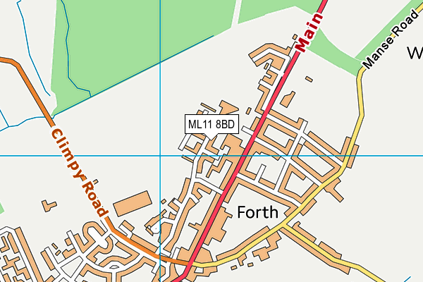 ML11 8BD map - OS VectorMap District (Ordnance Survey)