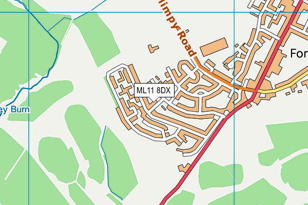 ML11 8DX map - OS VectorMap District (Ordnance Survey)