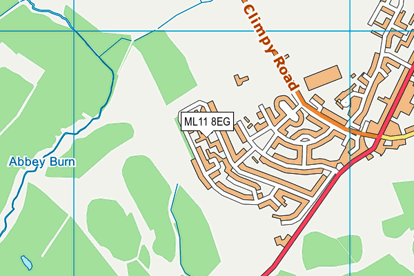 ML11 8EG map - OS VectorMap District (Ordnance Survey)