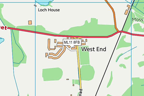 ML11 8FB map - OS VectorMap District (Ordnance Survey)