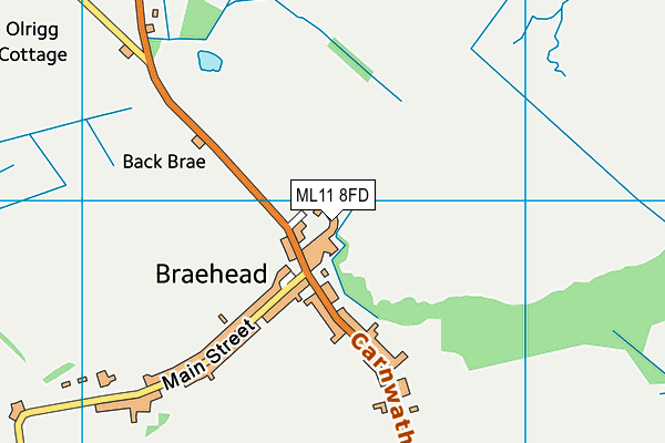 ML11 8FD map - OS VectorMap District (Ordnance Survey)