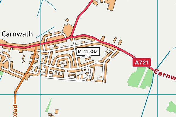 ML11 8GZ map - OS VectorMap District (Ordnance Survey)