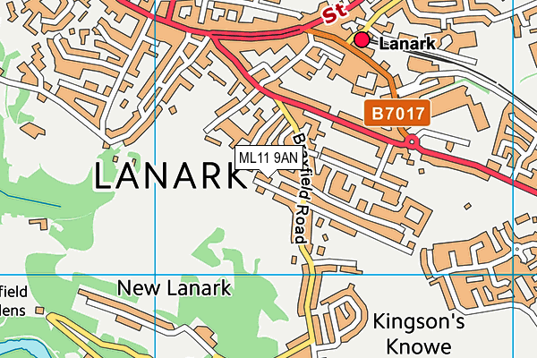 ML11 9AN map - OS VectorMap District (Ordnance Survey)