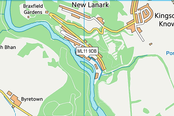 ML11 9DB map - OS VectorMap District (Ordnance Survey)