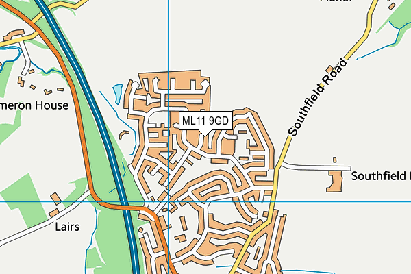 ML11 9GD map - OS VectorMap District (Ordnance Survey)