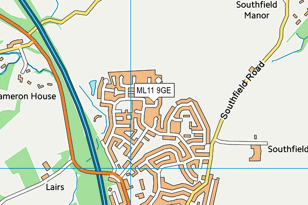 ML11 9GE map - OS VectorMap District (Ordnance Survey)