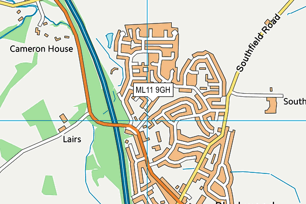 ML11 9GH map - OS VectorMap District (Ordnance Survey)